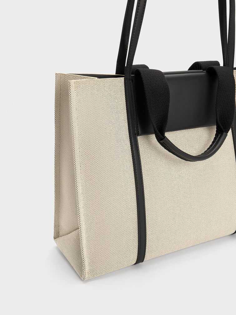Sh@lia Canvas Tote Bag - Black