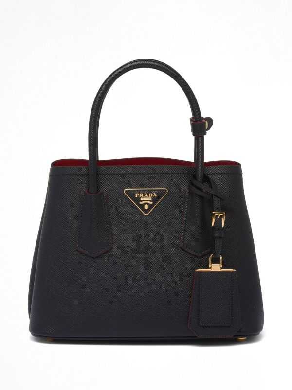 Pr@da
Black Saffiano Leather Double Mini Bag