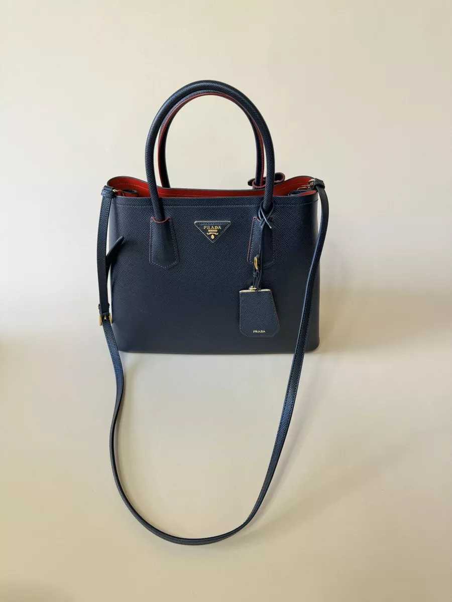 Pr@da
Black Saffiano Leather Double Mini Bag