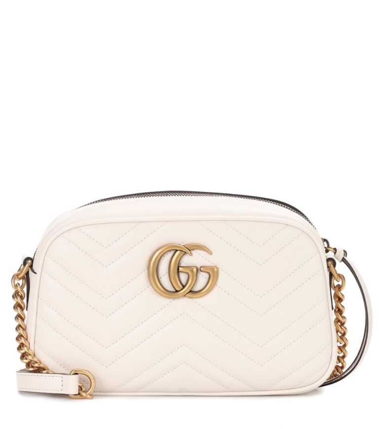 GG Marmont Quilted Small Shoulder Bag Ivory