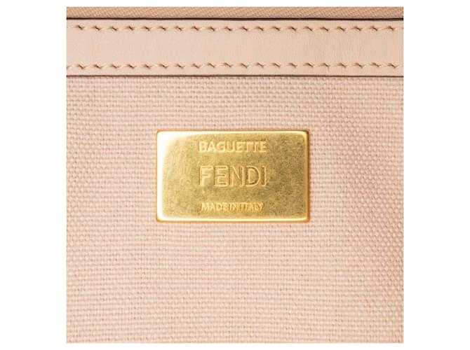 Fêndï Sac à main Baguette brodé Zucca Fendi rose