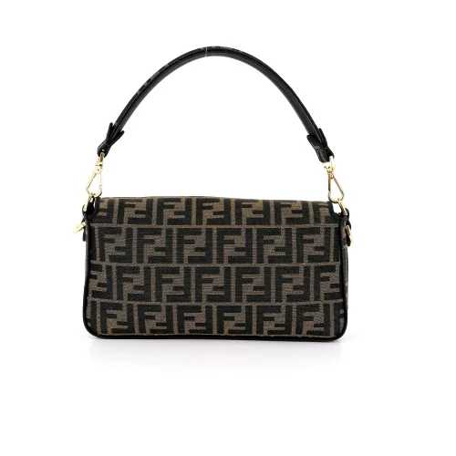 Fêndï Sac bandoulière Baguette Moyen Fendi Monogramme Toile Marron