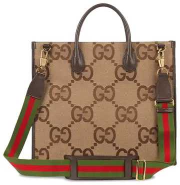 GG Jumbo GG Canvas Tote Bag Brown