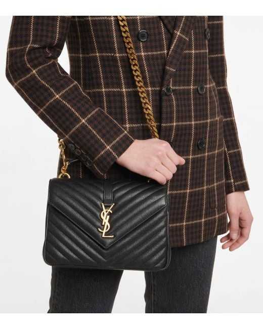 YSL Sac College Medium femme de coloris noir
