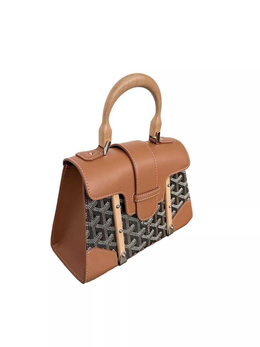 Goyard Mini sac à main Saigon marron foncé noir