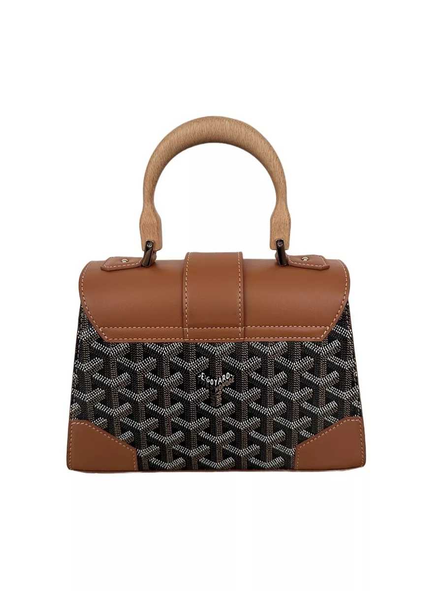 Goyard Mini sac à main Saigon marron foncé noir