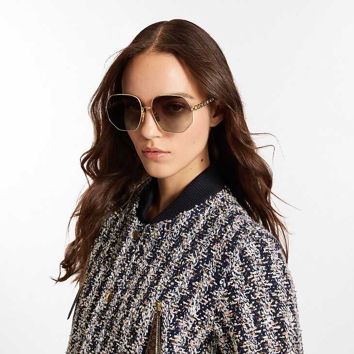 LV Lunettes de soleil rondes My LV Chain pour femmes