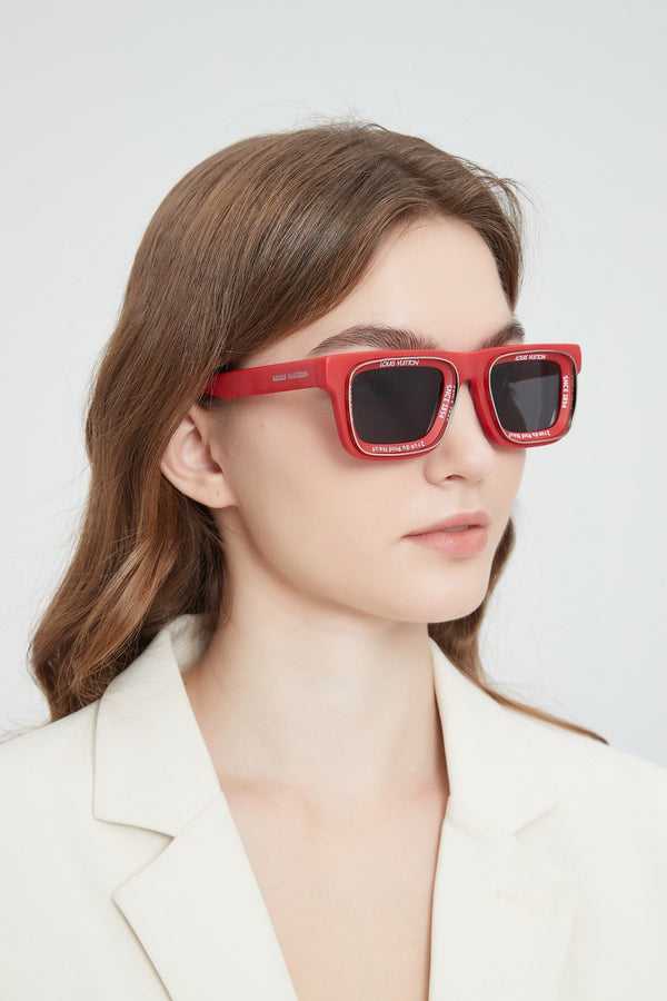L&V Z2442U Super Vision Square Sunglasses pour femmes ✨