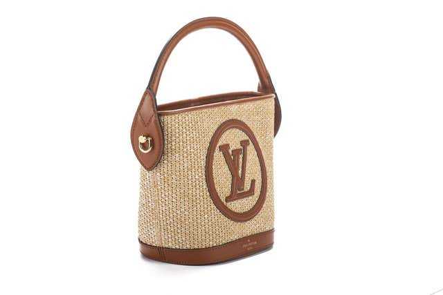 LV Petit bucket bag Raffia Beige