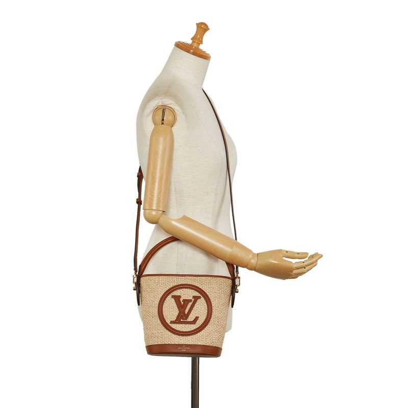 LV Petit bucket bag Raffia Beige