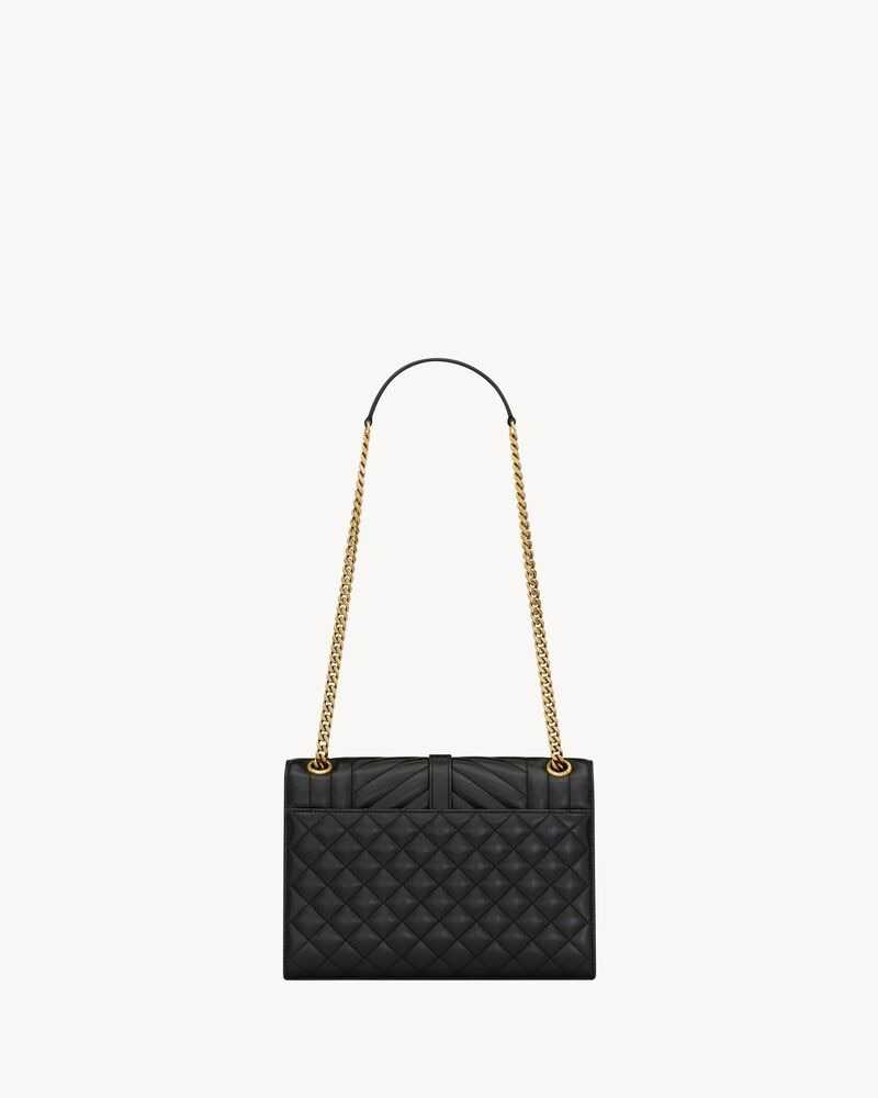 YSL ENVELOPE medium d’agneau MATELASSÉ
BLACK