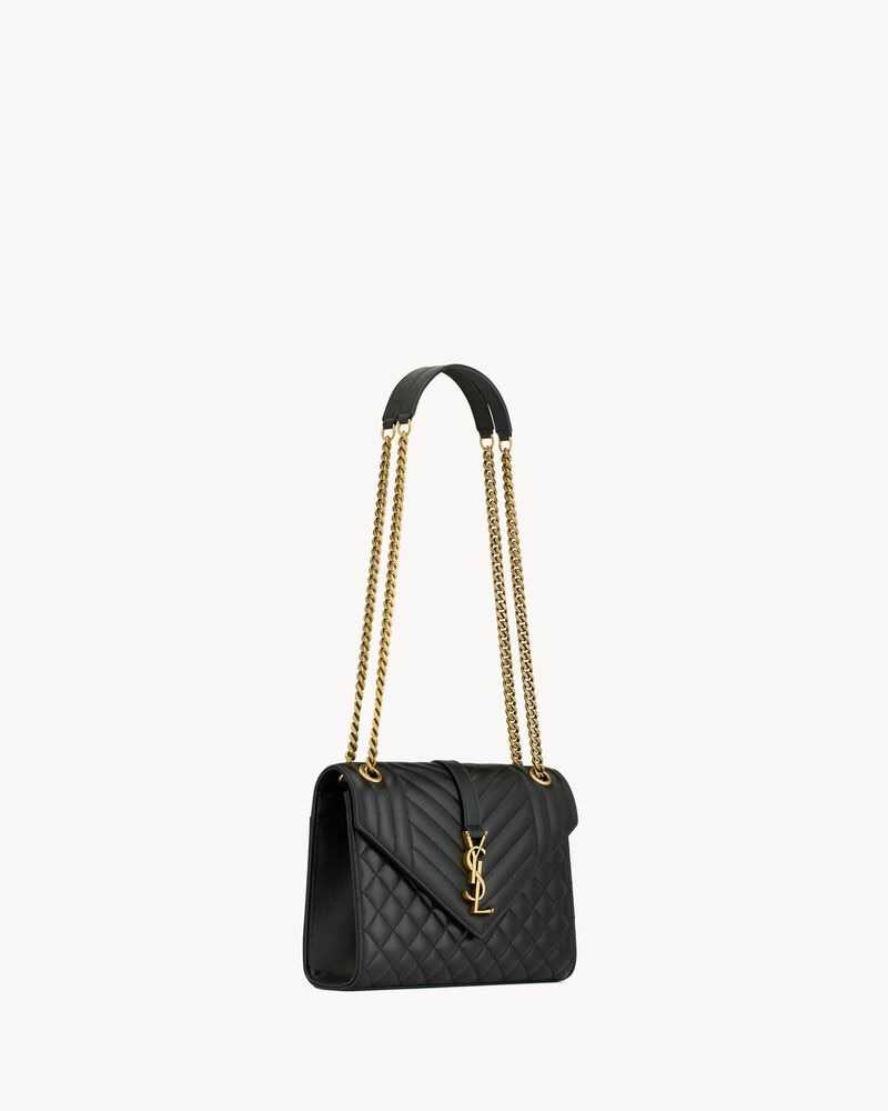 YSL ENVELOPE medium d’agneau MATELASSÉ
BLACK