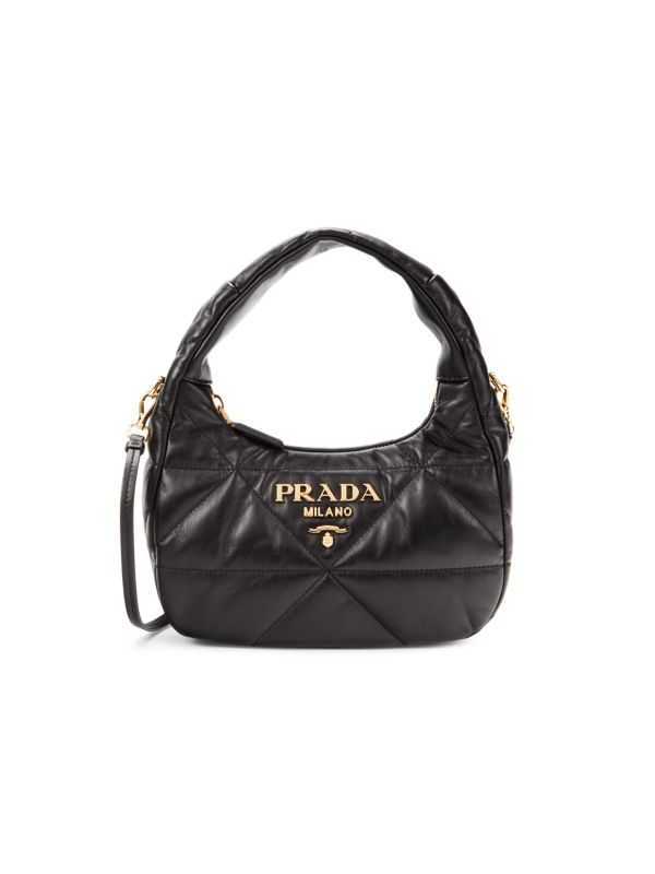 Pr@da Leather Shoulder Bag