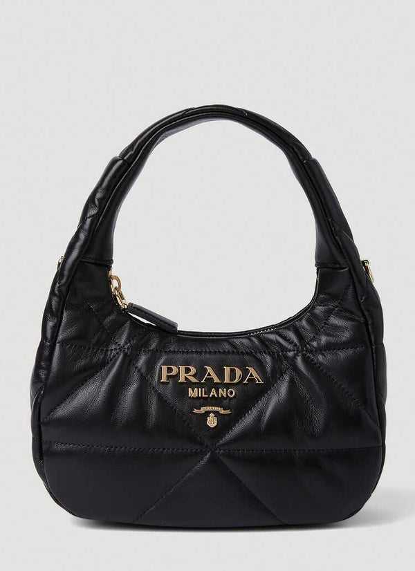 Pr@da Leather Shoulder Bag