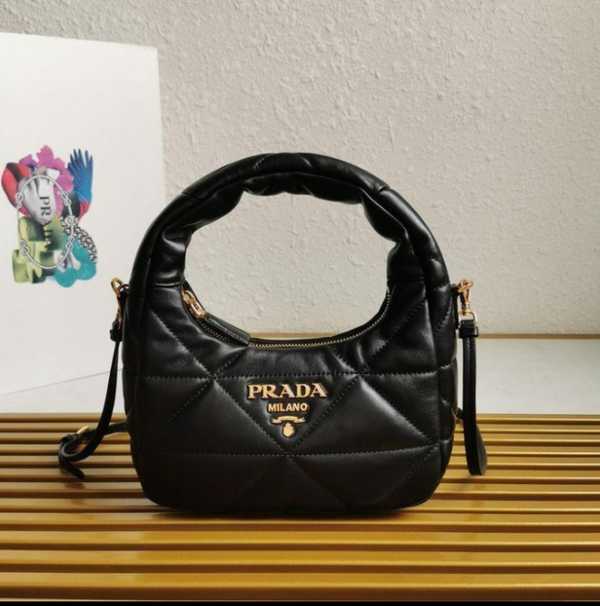 Pr@da Leather Shoulder Bag