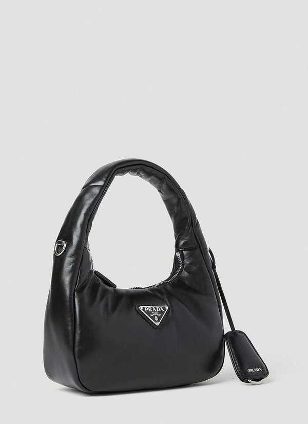 Pr@da Padded Nappa Handbag female Black