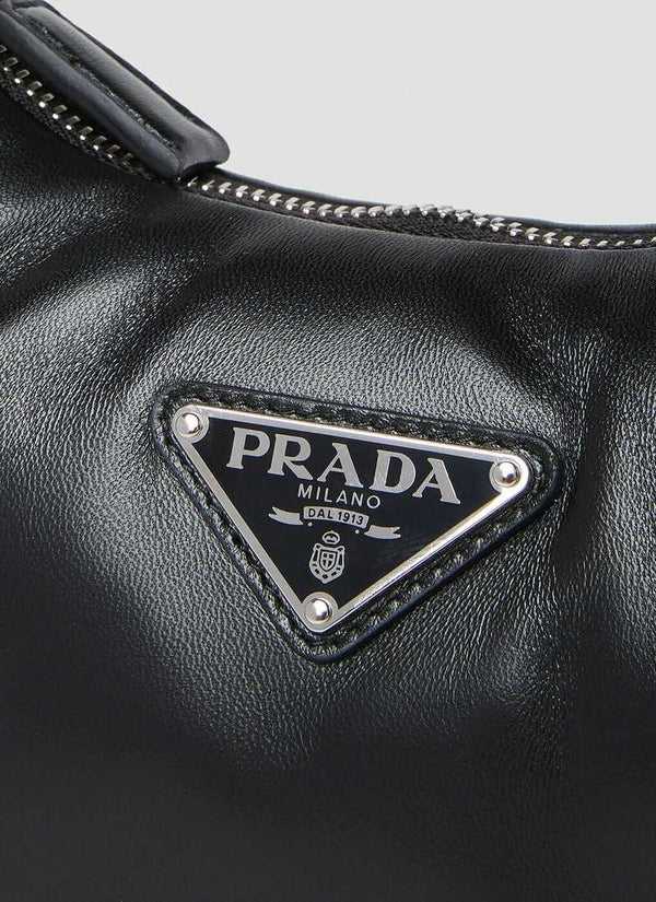 Pr@da Padded Nappa Handbag female Black