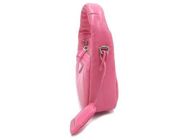 Pr@da Mini sac hobo nappa rembourré et doux Rose