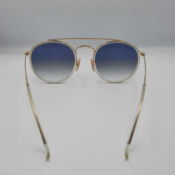 Solaires: RAYBAN RB-3647 round double bridge Gold/Bleu ciel dégradé femme et homme