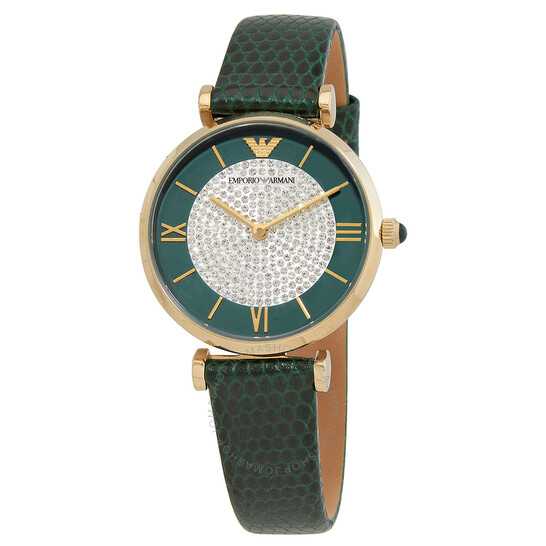 Emporio Armani
Gianni T-Bar Quartz Green, Silver Dial Ladies Watches