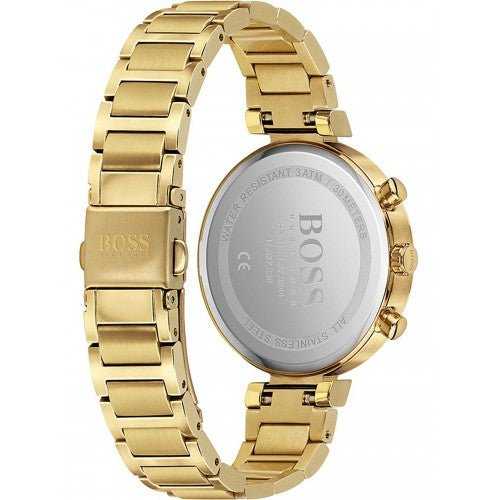 Hugo Boss Flawless Gold Dial Gold Steel Strap Watch pour femme -