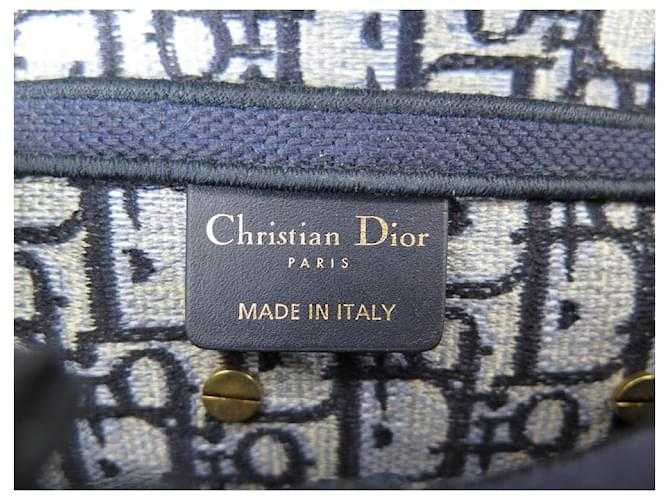Di*r NEUF SAC A MAIN DI*R SADDLE TOILE OBLIQUE BLEU PORTE EPAULE CANVAS BAG Bleu Marine