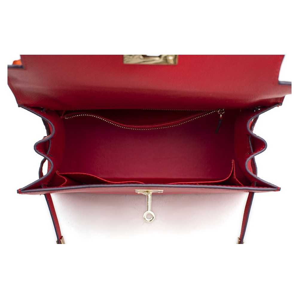 HRMS Sac à Main Cartable  de Vache Rouge
