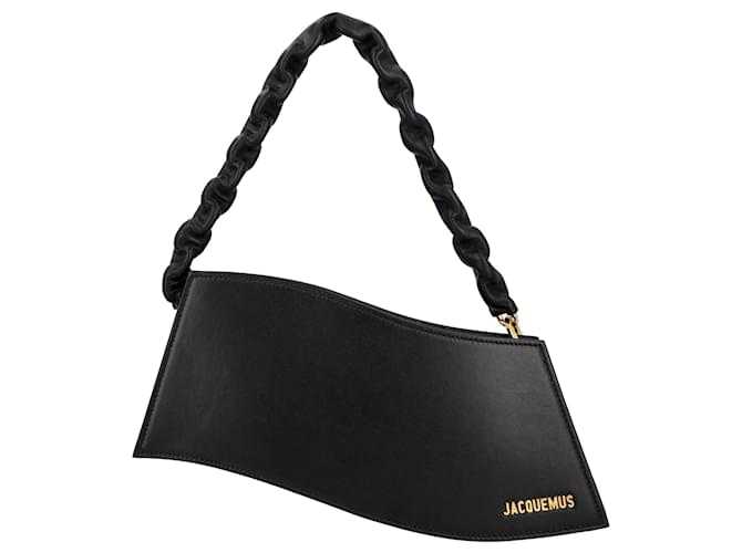J@cquemus Sac à Bandoulière La Vague Pour Femme, Noir