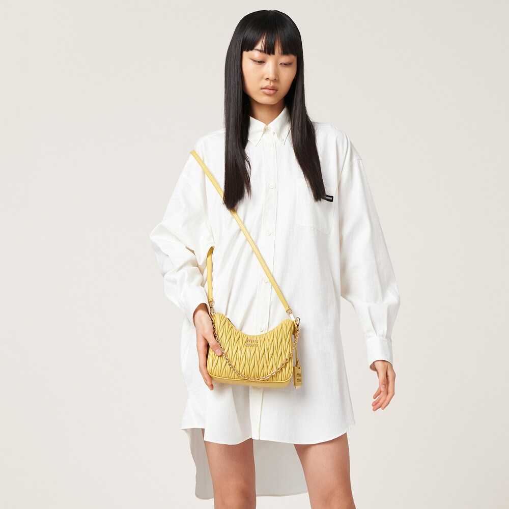 MIÛ MIÜ Wander matelassé nappa leather