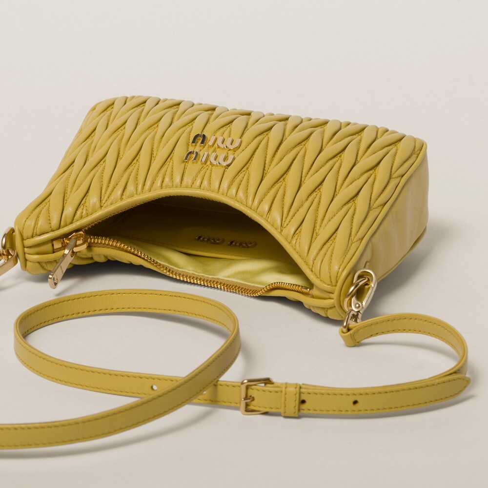MIÛ MIÜ Wander matelassé nappa leather