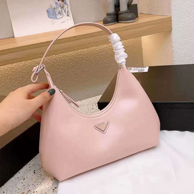 Pr@da Sac à main baguette pour femme en cuir