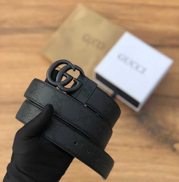 GG PRINTED BLACK AND BLACK PREMIUM QUALITY BELT