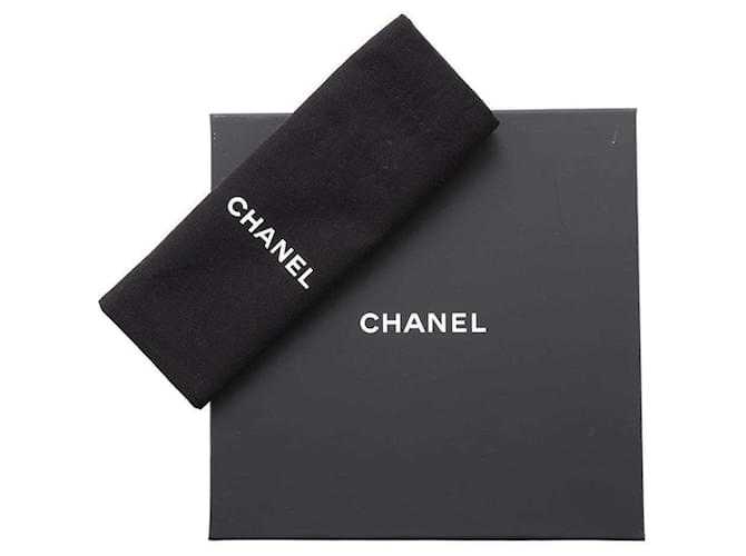 Ch@nel Black Leather Belt with Faux Pearl and Rhinestone En cuir