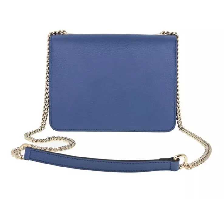 GG dollar veau bleu chaîne verrouillable sac à main