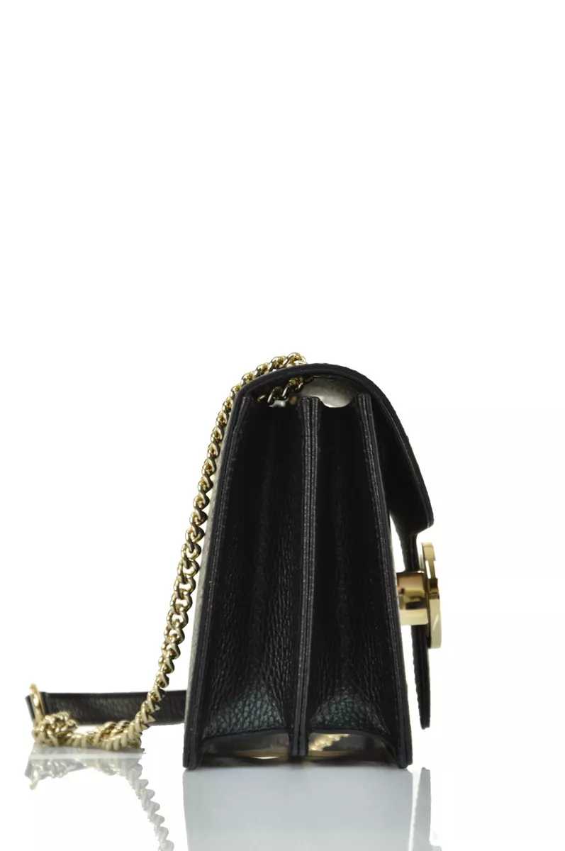 GG Borsa a Mano Nera Donna Pelle Dollar Calf Logo Mod.