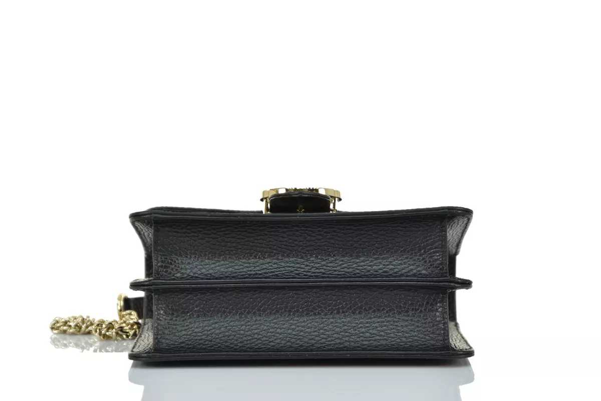 GG Borsa a Mano Nera Donna Pelle Dollar Calf Logo Mod.