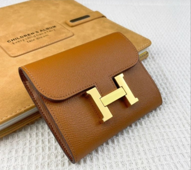 HRMS Portefeuille compact bi-fold Constance, Marron