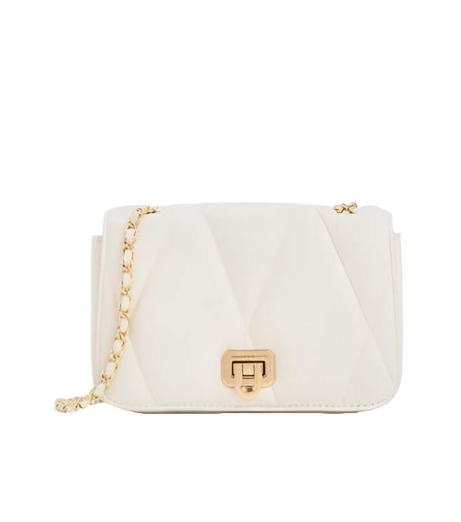 Arwen Quilted Shoulder Bag - White