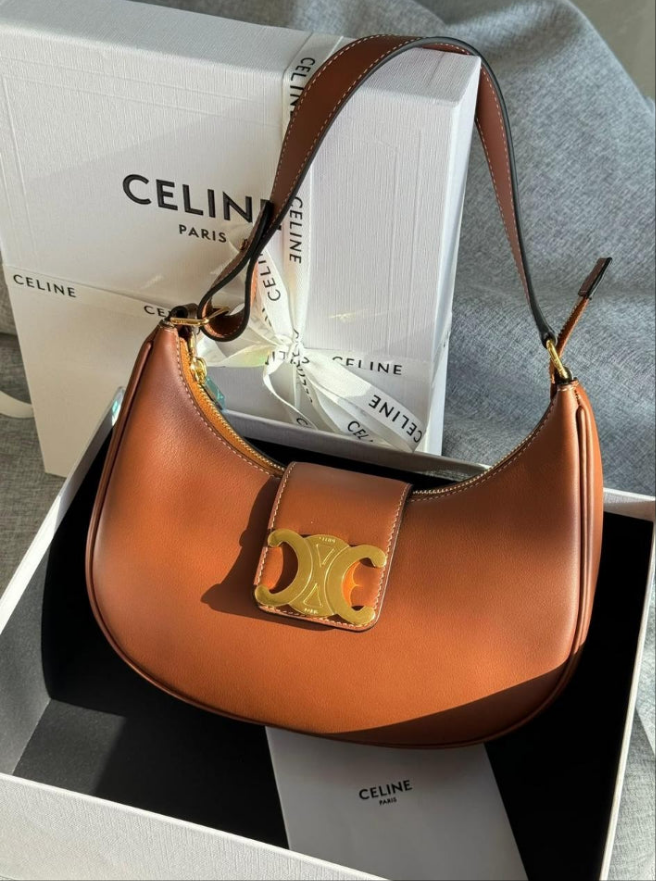 CÉLÏNÊ SAC AVA TRIOMPHE MOYEN MODèLE Veau lisse