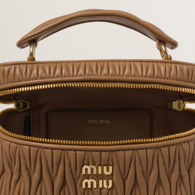 MIÛ MIÜ Sac porté épaule  nappa matelassé