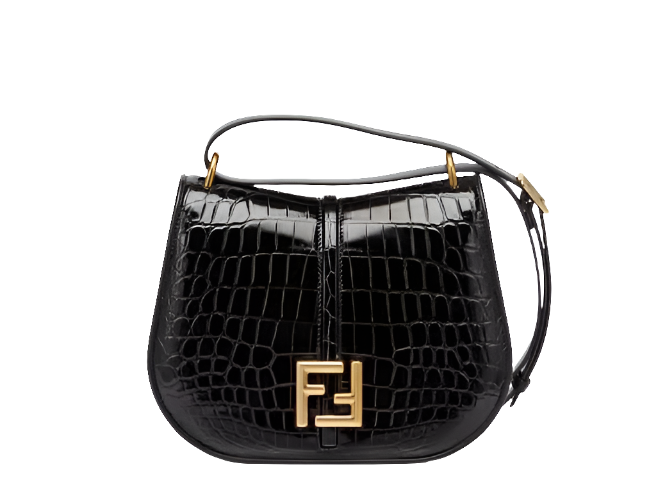 C’mon Black crocodile Fen&i leather bag For Women