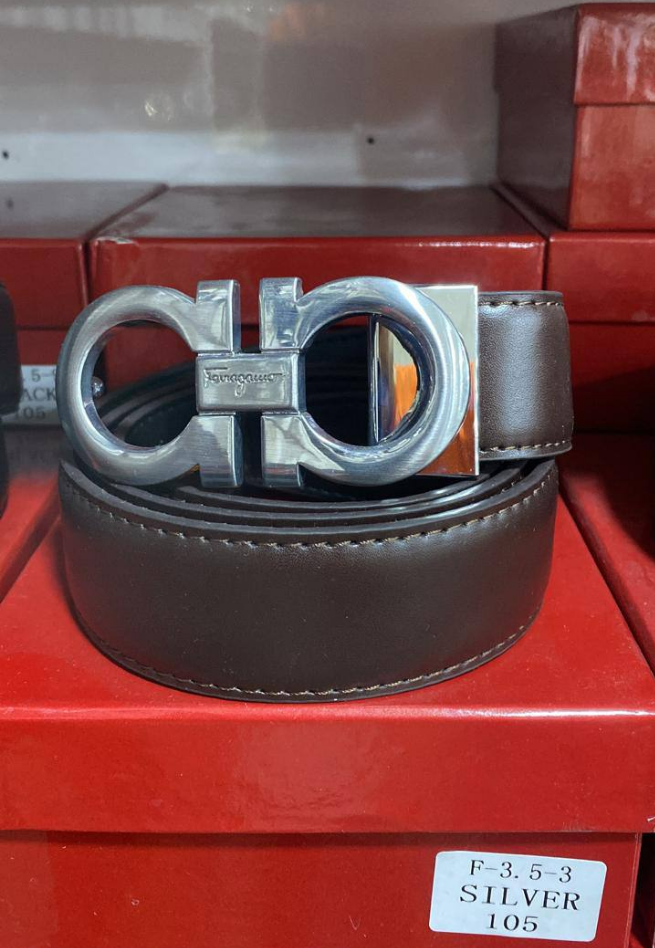 Ferragamô 
ceinture à boucle Gancini, Marron