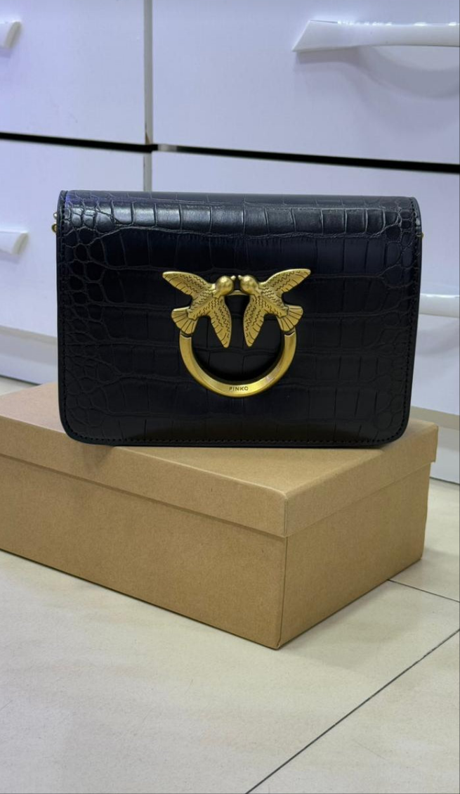 PÏNKÔ Mini sac Love Click Pure Shapes, Noir