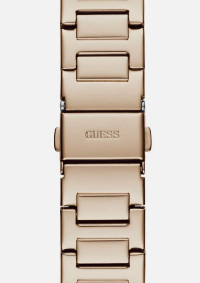 Gûess Duchess Rose Gold Dial Square Case Multi Function Women Watch