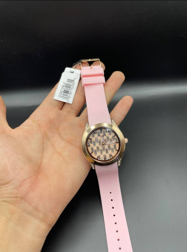 Guess GW0109L2 Clarity Pink Silicone Strap Women Watches