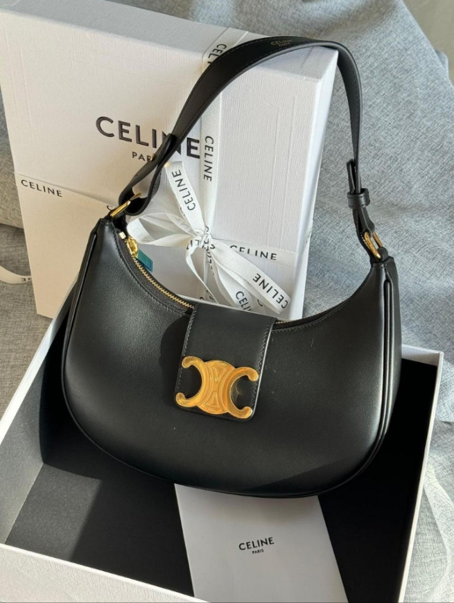 CÉLÏNÊ SAC AVA TRIOMPHE MOYEN MODèLE Veau lisse