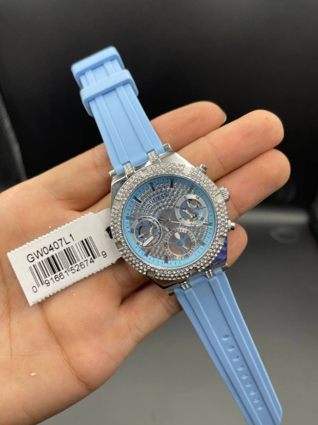 Gûess
heiress blue silicone strap women's watch gw0407l1