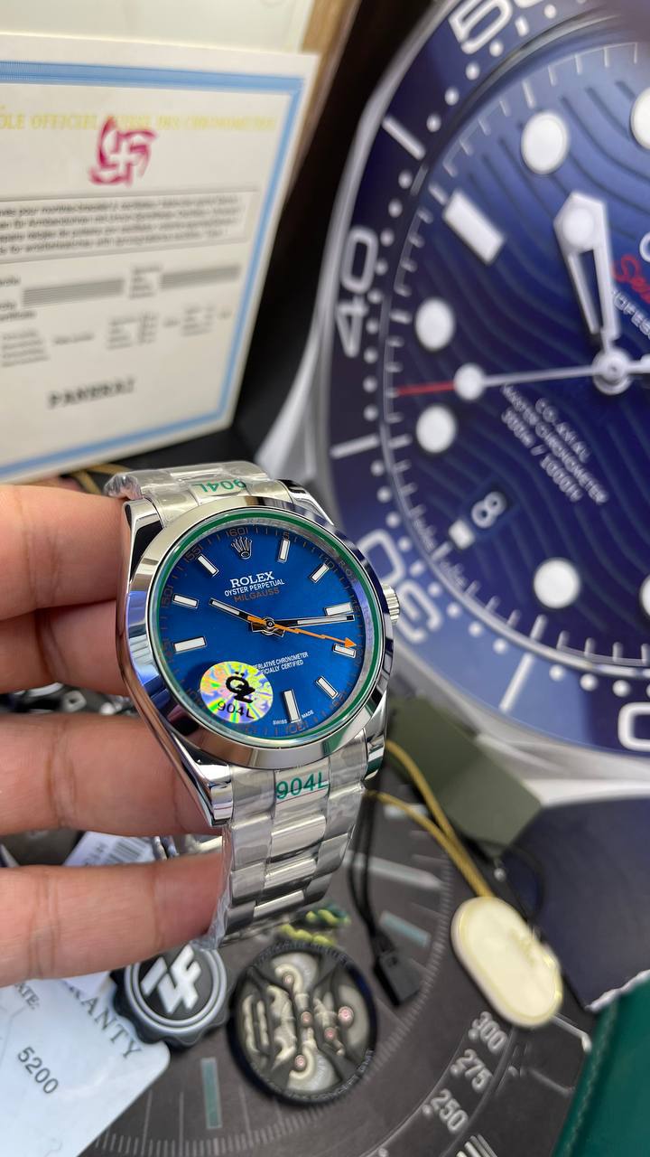 Montre Rlx Oyster Perpetual Milgauss Bleu Z