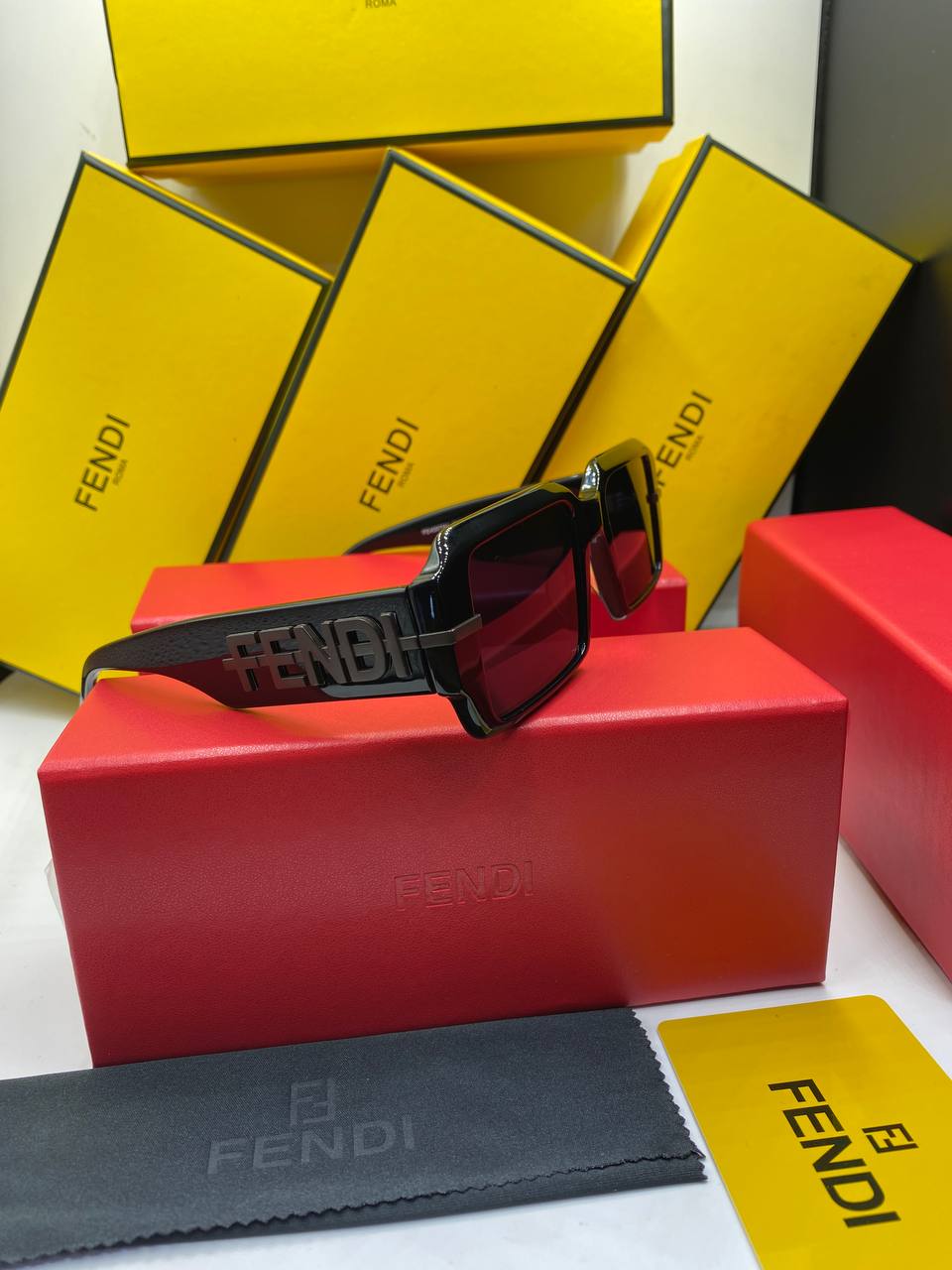 LUNETTES FEN&I FE40073U LOGO PLASTIQUE NOIR NEW SUNGLASSES