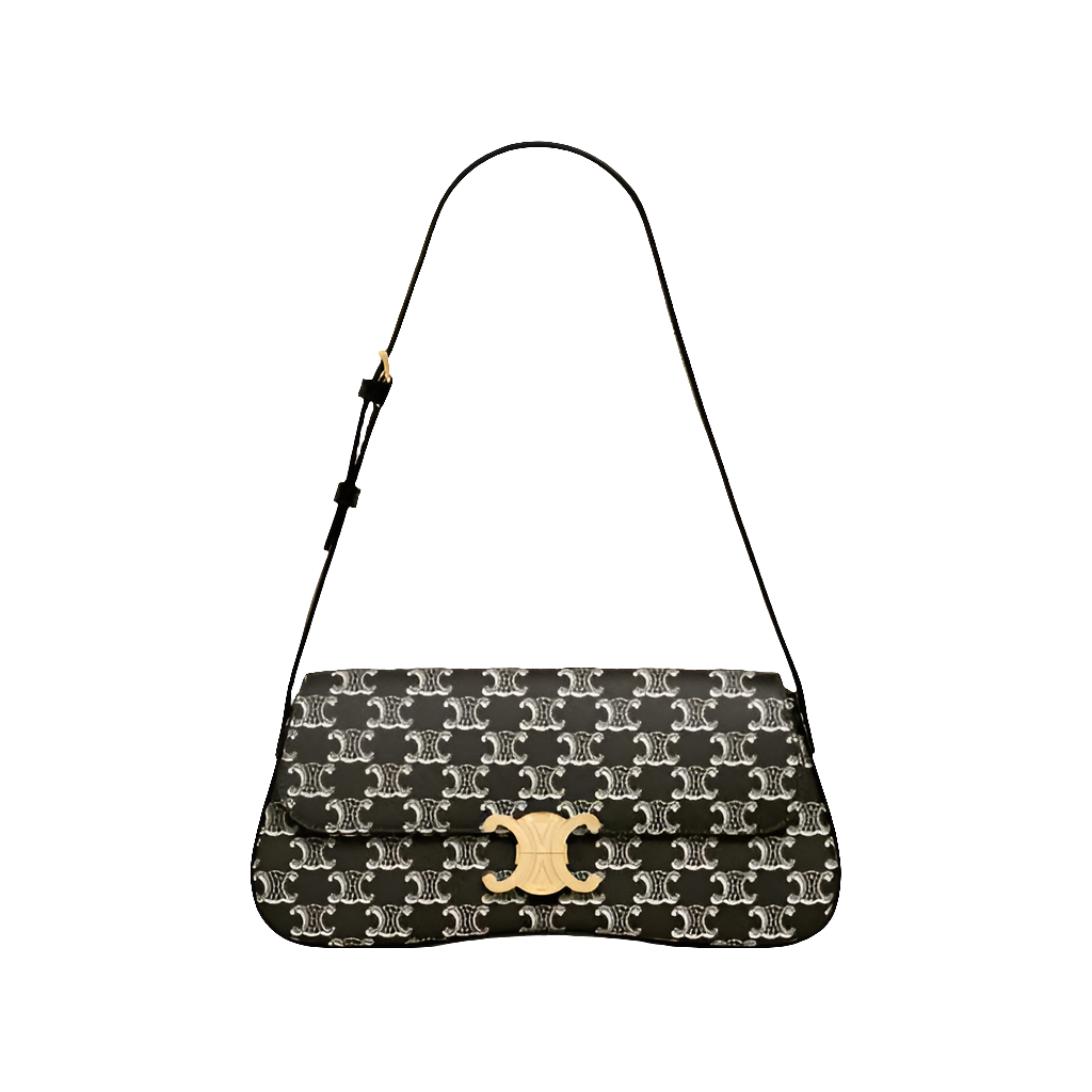 CELINE MEDIUM LOLA BAG in Triomphe Canvas Two-Tone